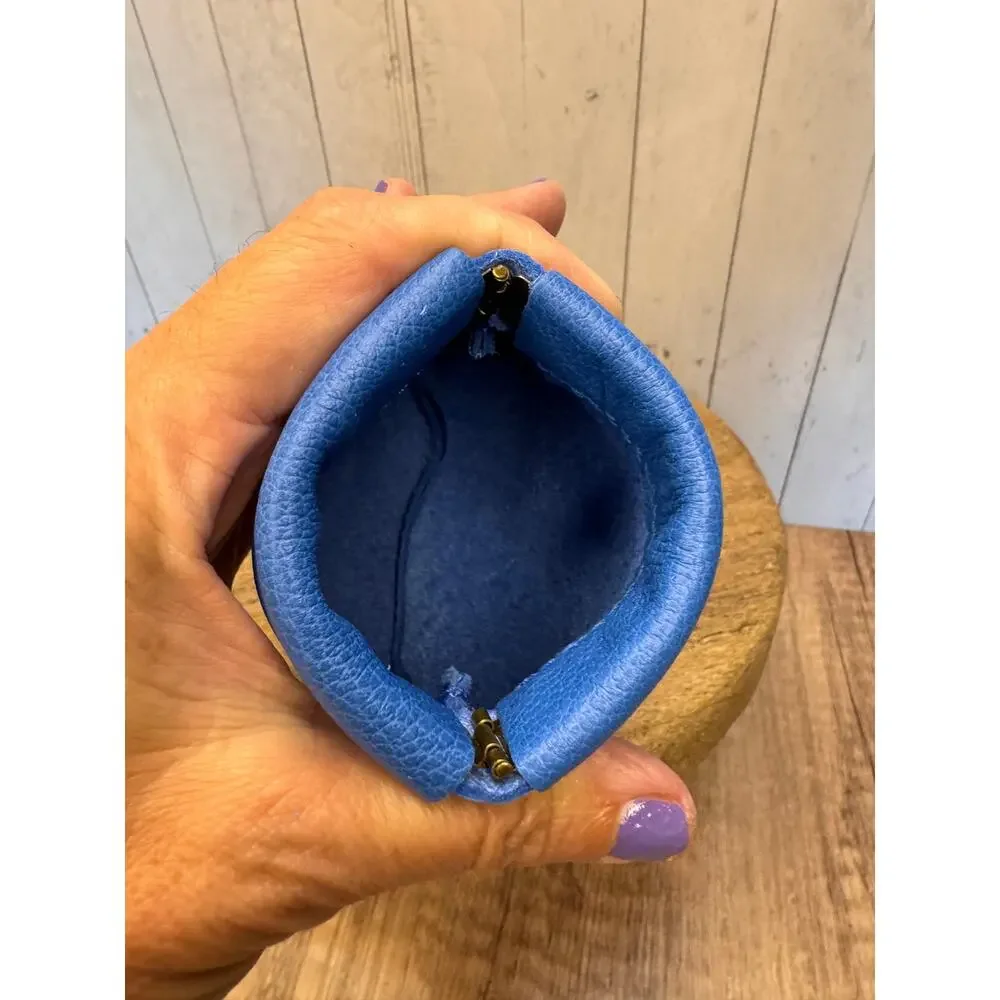 Portland Leather Penny Pouch SKY DIVE Penny Pouch FAST SHIP Blue Coin Purse